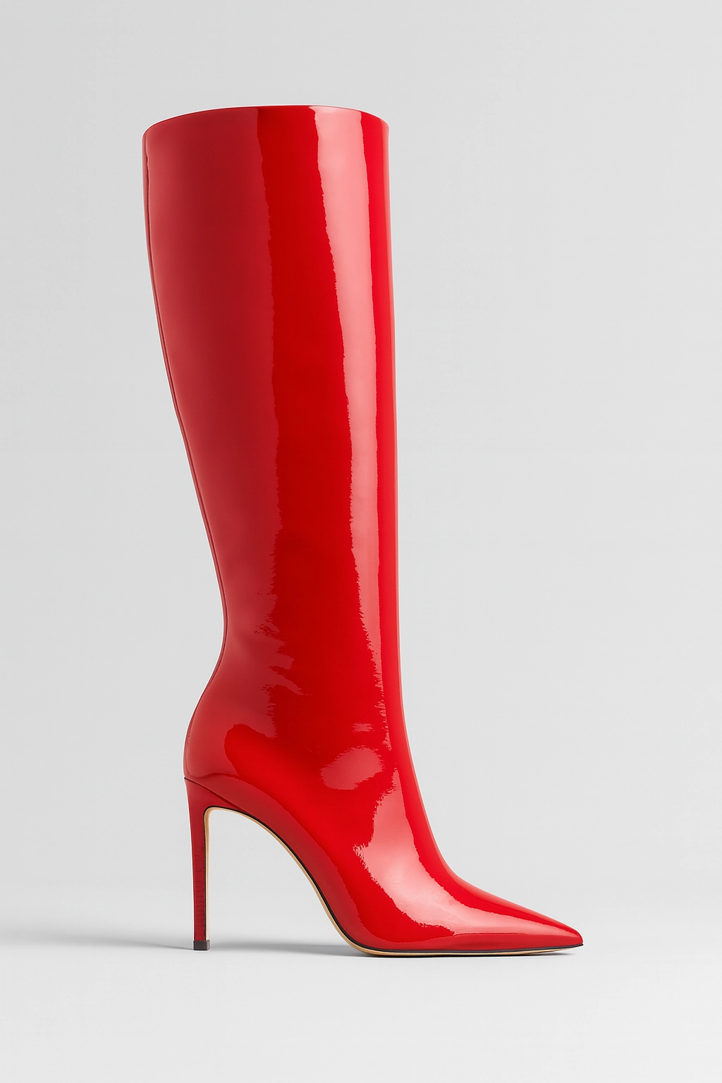 Casual Boots For Jeans Shiny Surface Pointy Toe Pointy Heel Boots