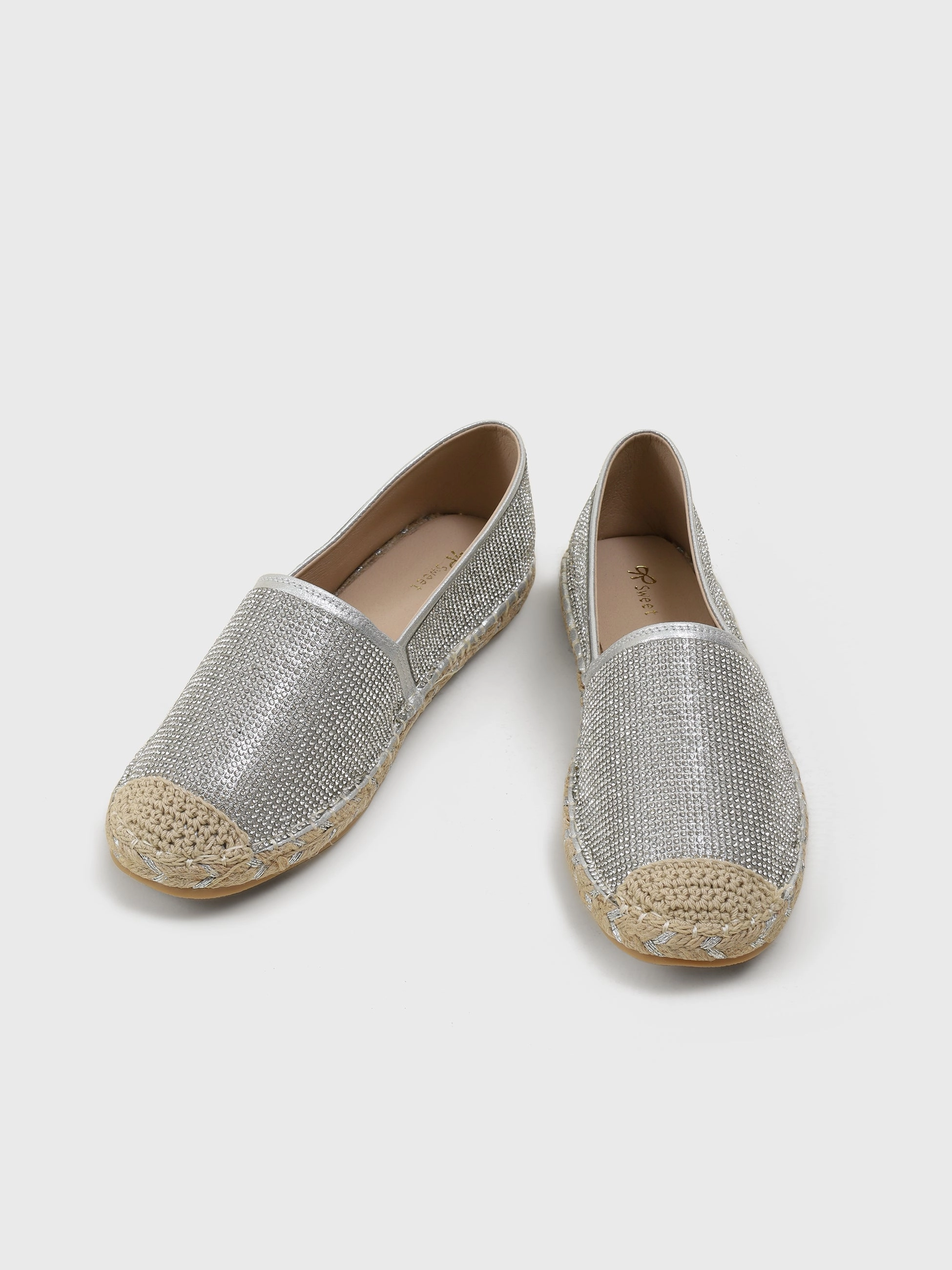 Non Slip Loafers Serena Bling Jute Espadrilles