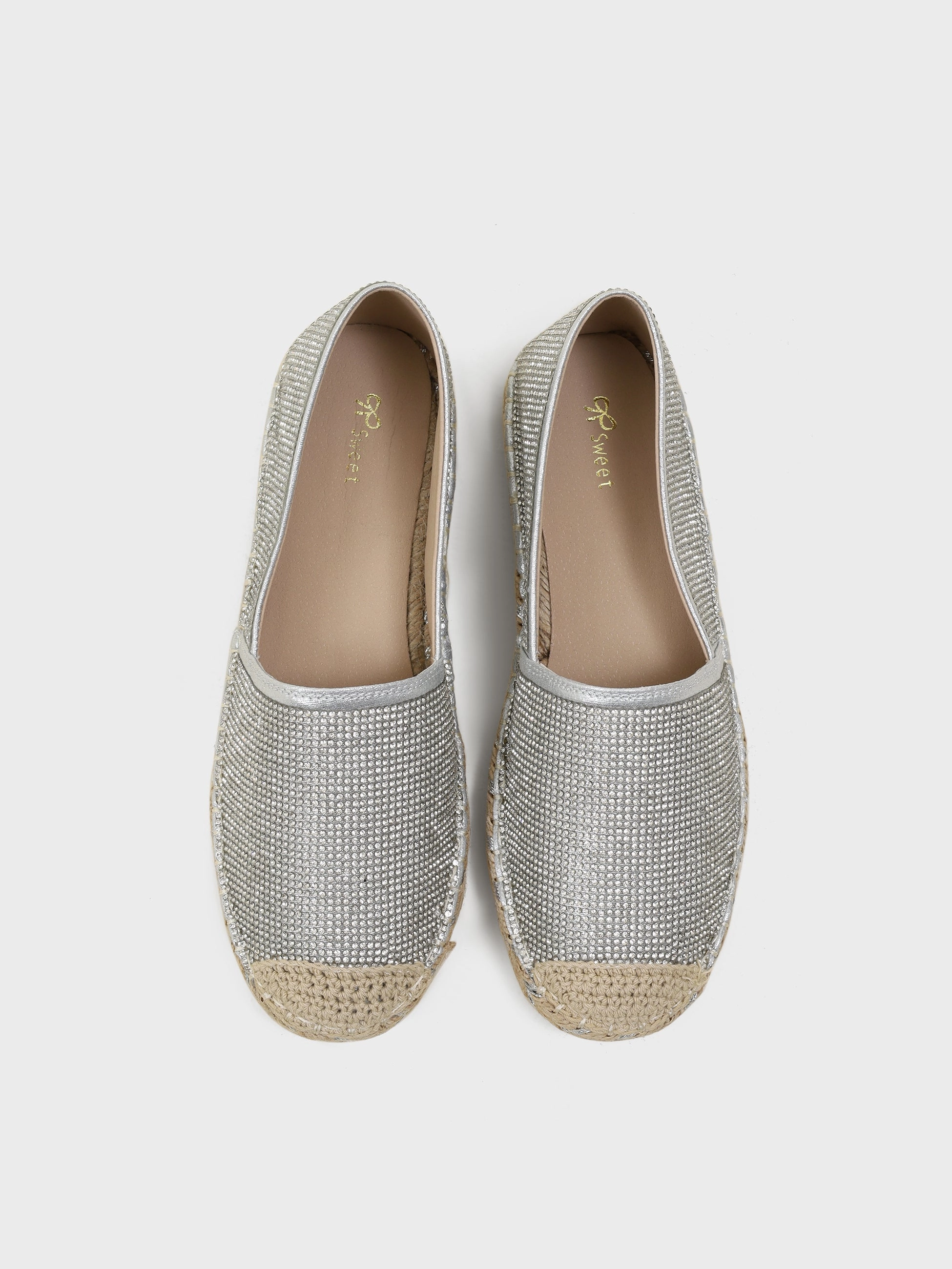 Shoes Loafers Leather Serena Bling Jute Espadrilles