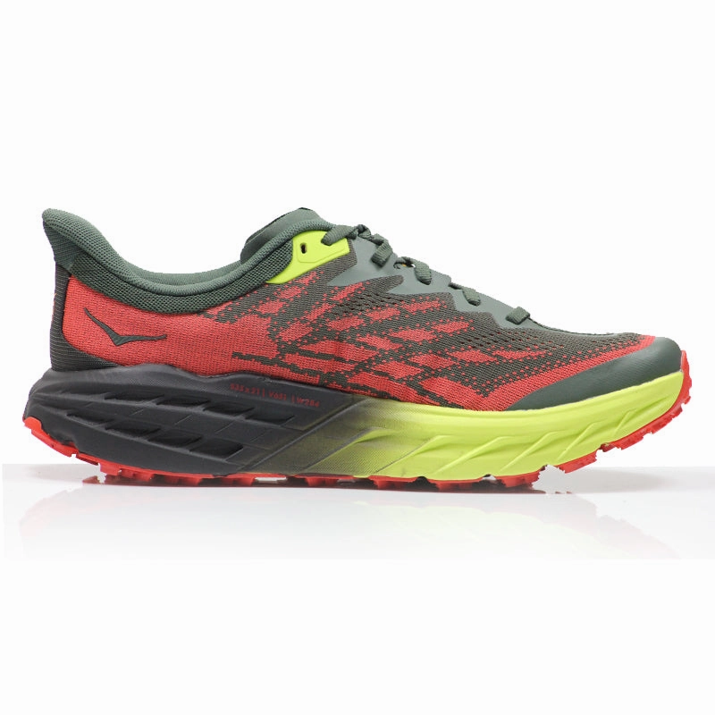Hoka One One Speedgoat 5 Men's Trail Shoe - Thyme/Fiesta Terrex Running Shoes