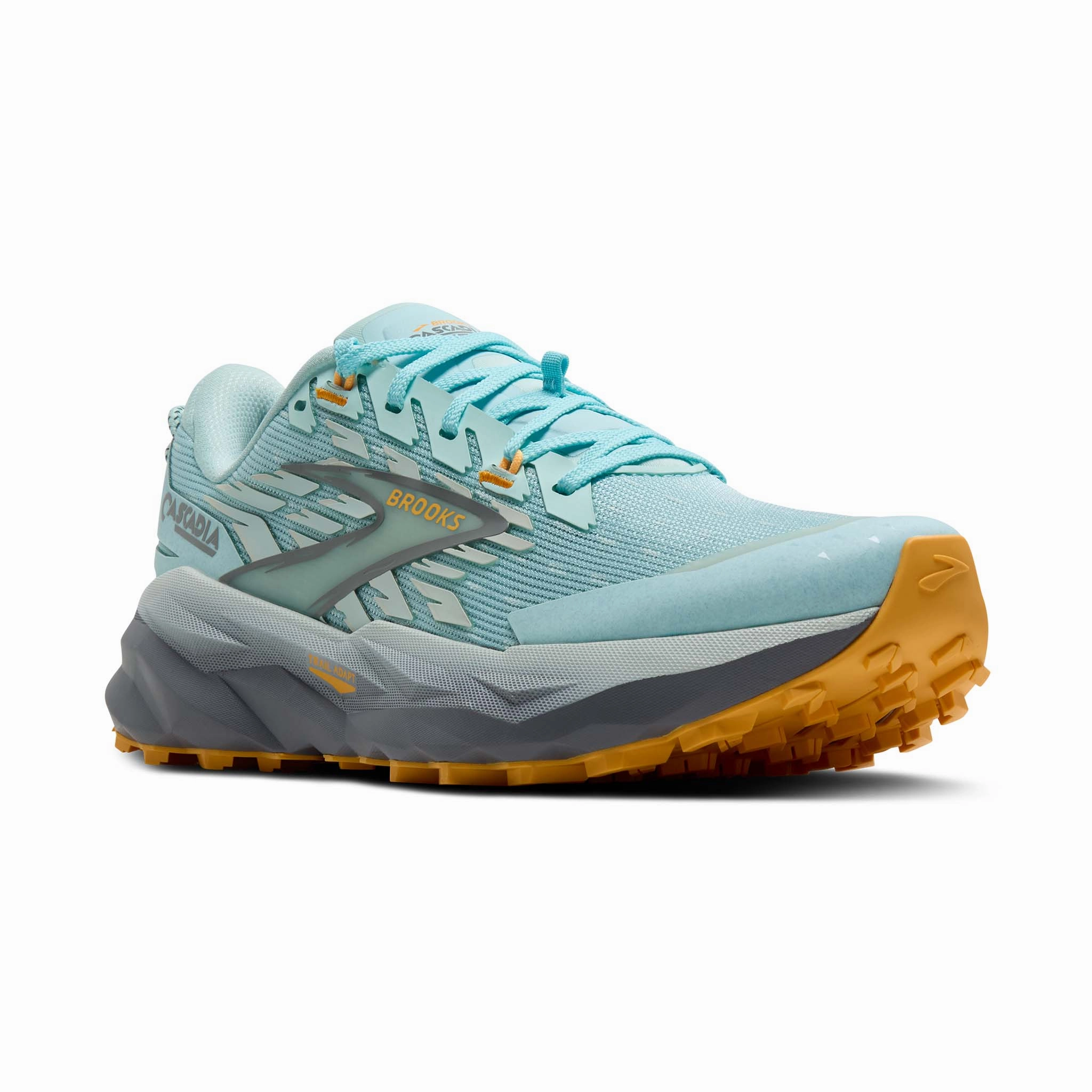 Brooks | Women's Cascadia 19 Running Shoes - Clearwater/Primer Grey/Apricot Phantom Trail Low Hiking Shoes