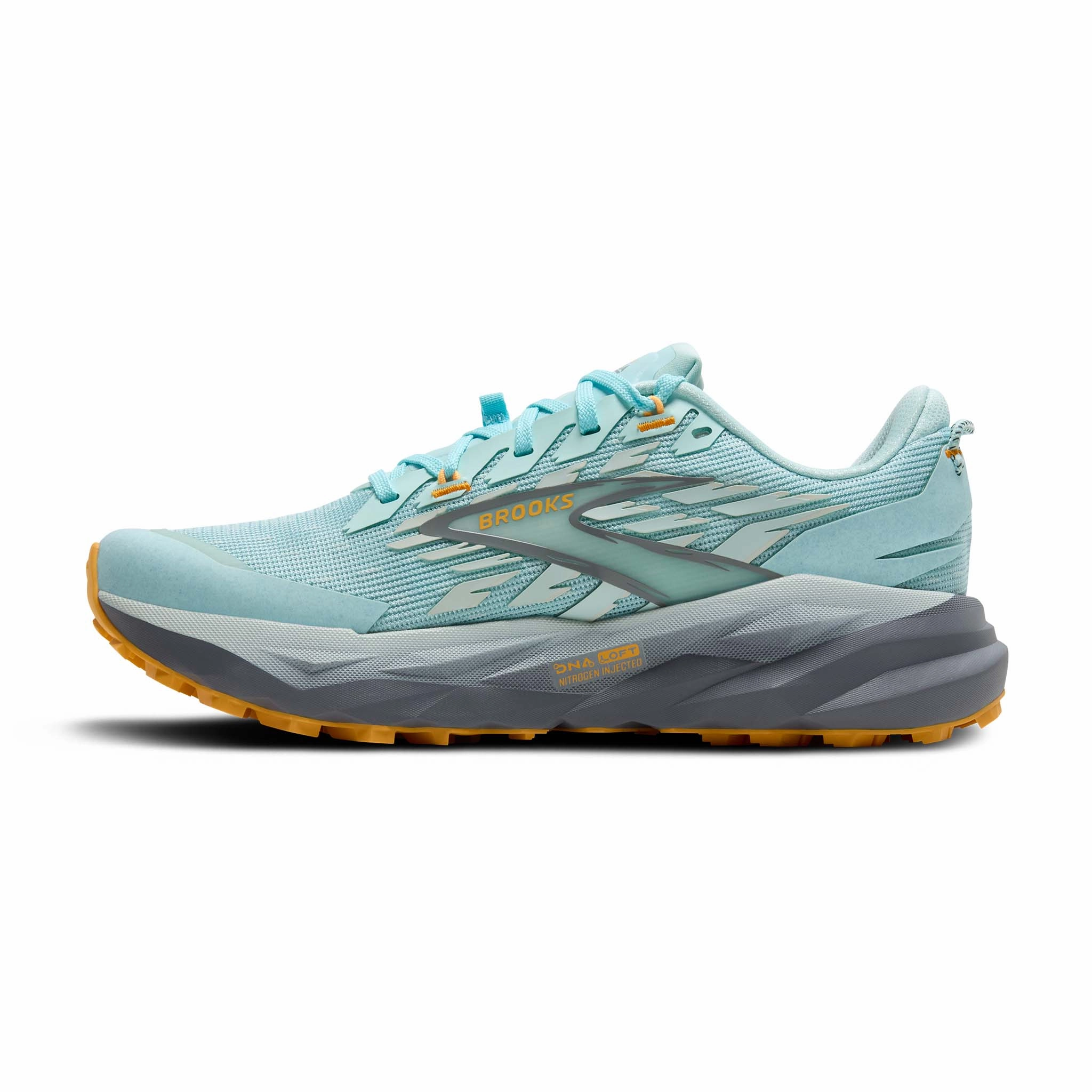 The North Face Trail Running Shoe Brooks | Women's Cascadia 19 Running Shoes - Clearwater/Primer Grey/Apricot