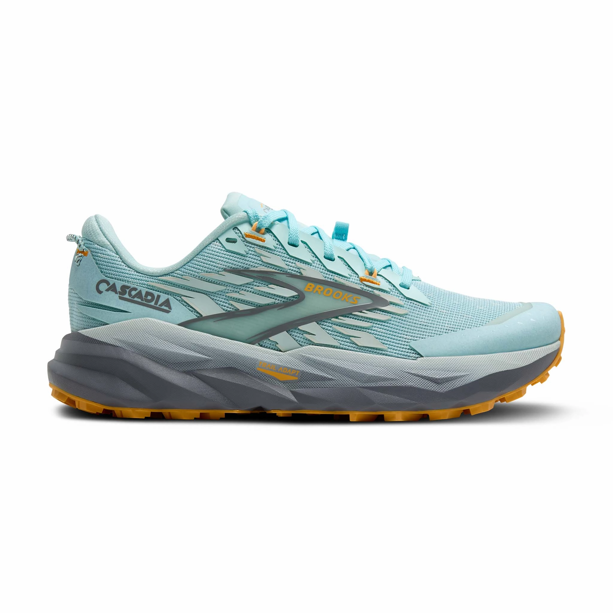 Brooks | Women's Cascadia 19 Running Shoes - Clearwater/Primer Grey/Apricot Trailer Sand Shoe