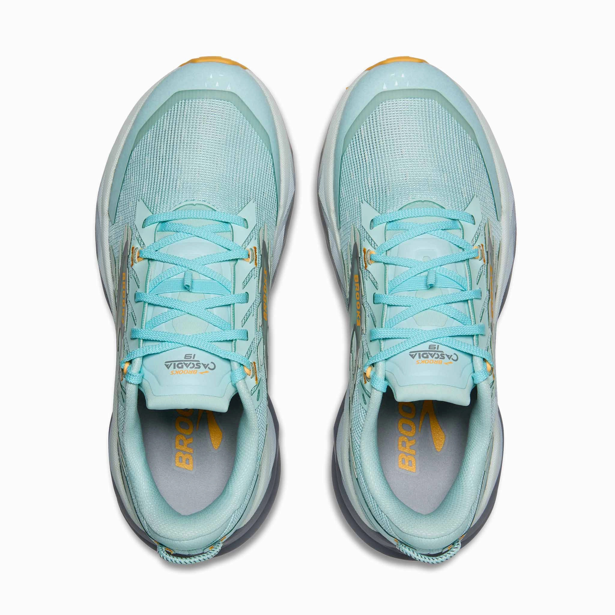 Brooks | Women's Cascadia 19 Running Shoes - Clearwater/Primer Grey/Apricot Hybrid Trail Road Running Shoes