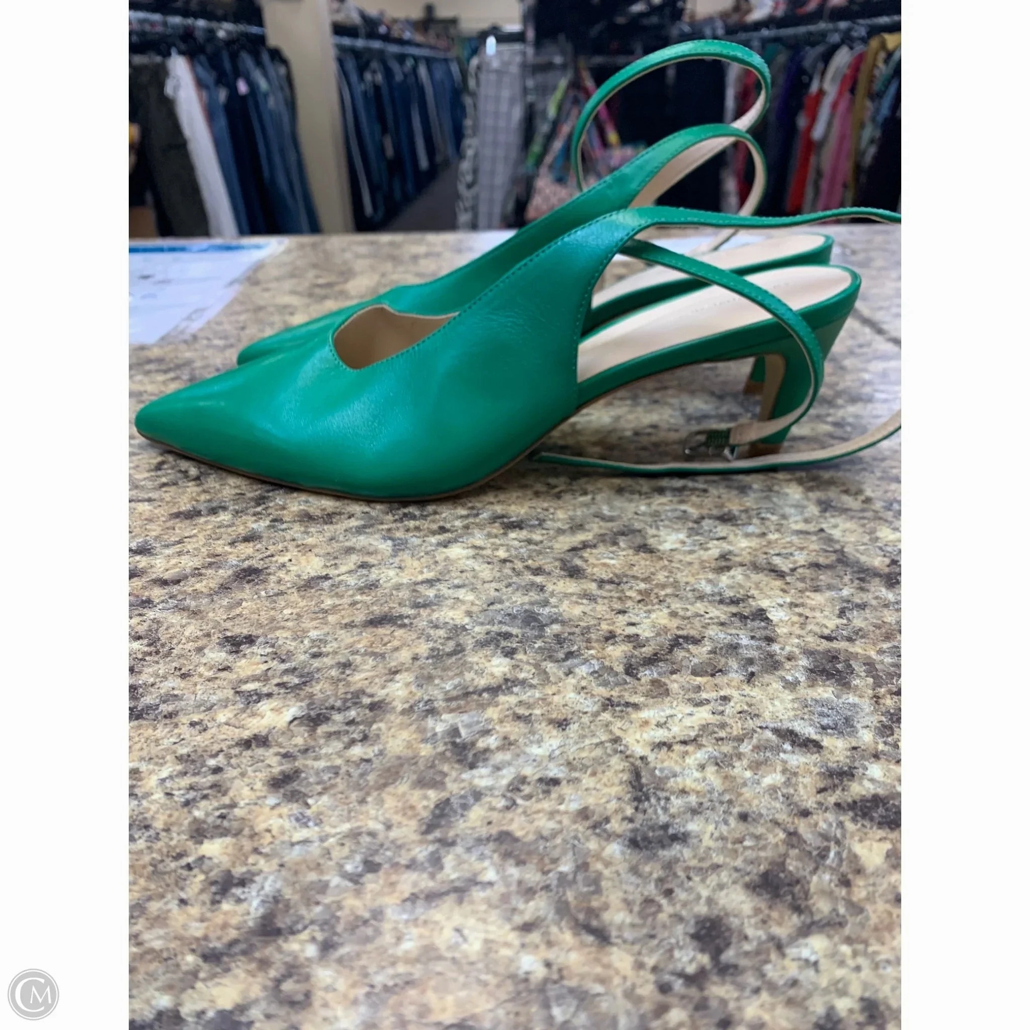 High Heel Ball Of Foot Cushions Shoes Heels Kitten By Anthropologie In Green, Size: 8