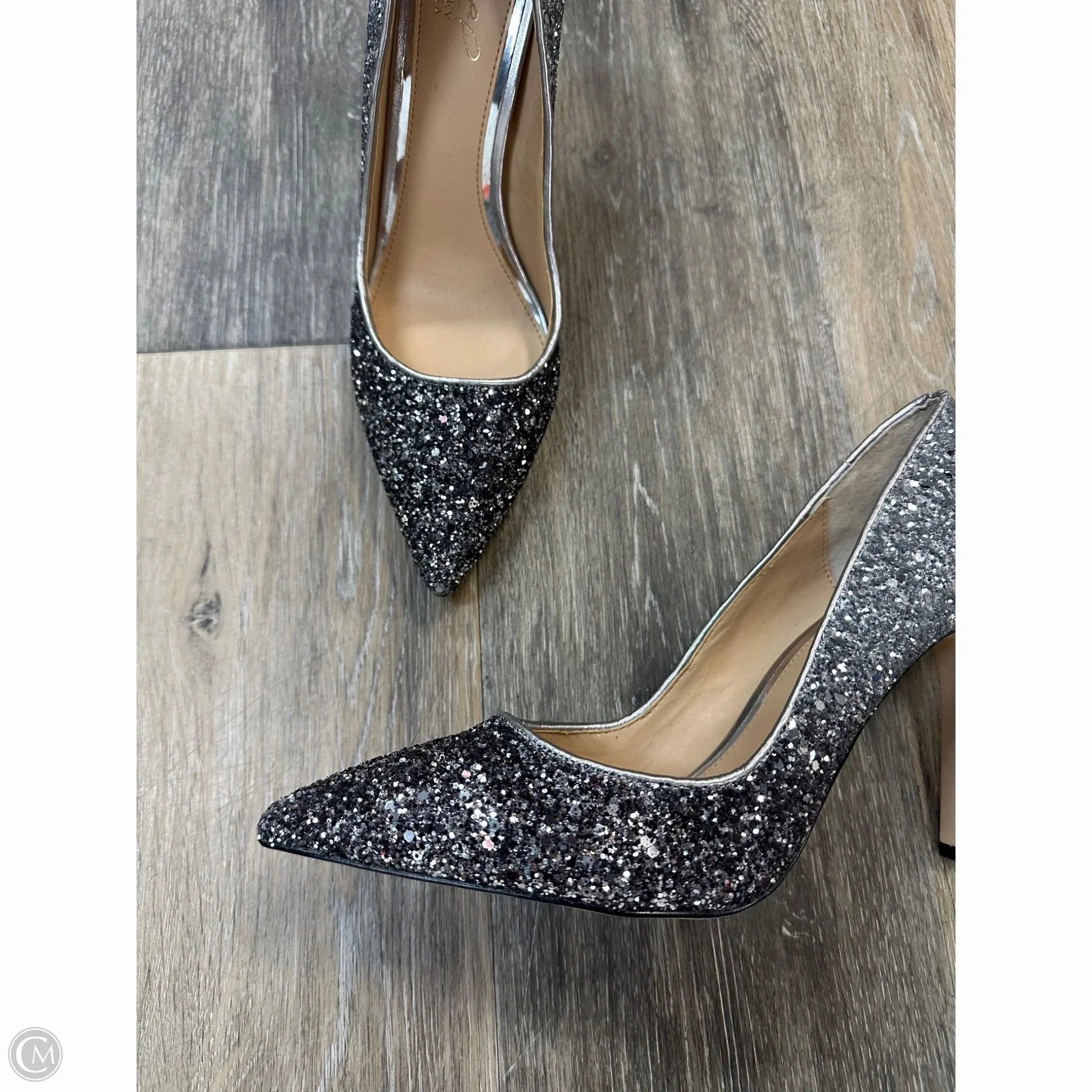 Stilettos Vs High Heels Shoes Heels Kitten By Badgley Mischka In Silver, Size: 7.5