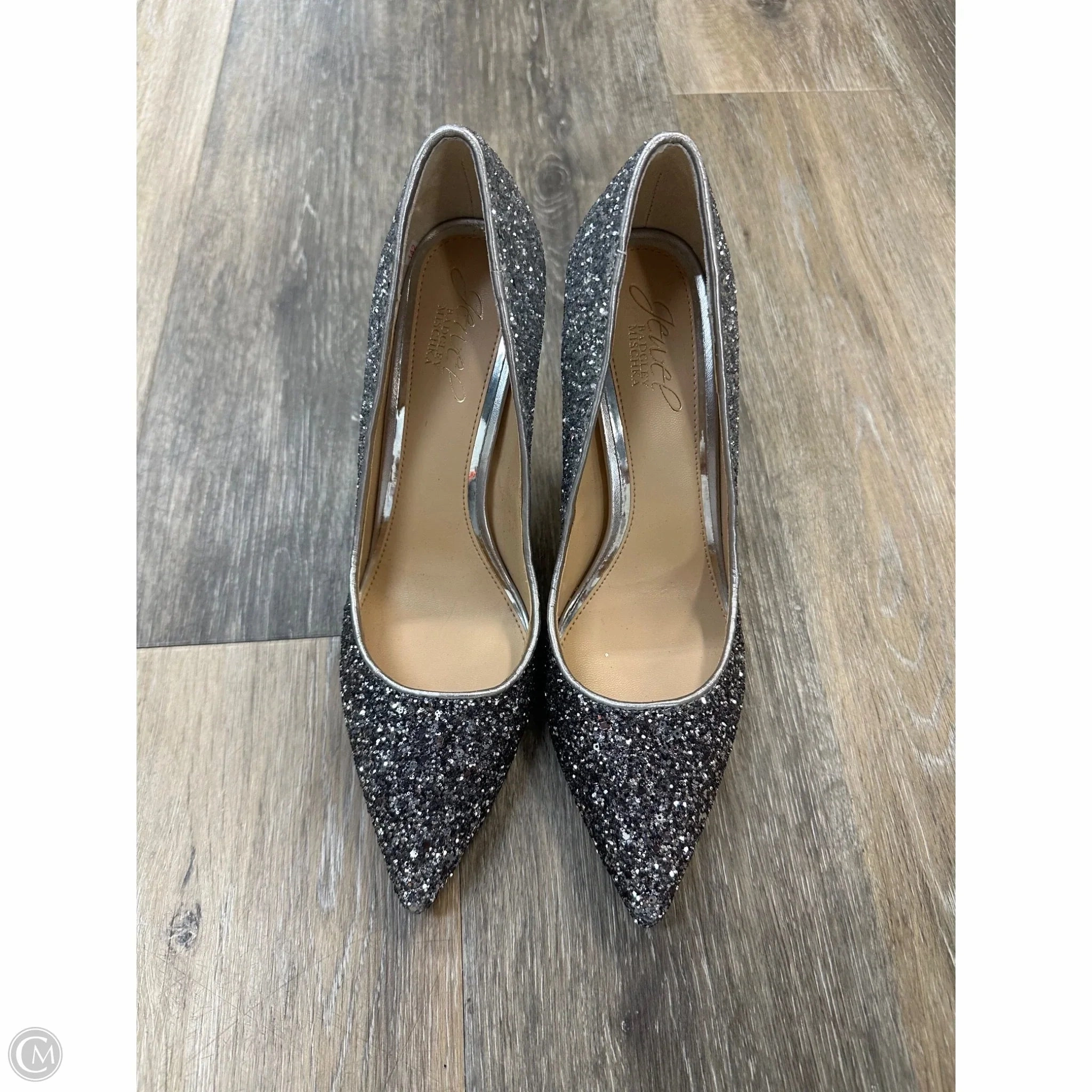 Dog High Heels Shoes Heels Kitten By Badgley Mischka In Silver, Size: 7.5