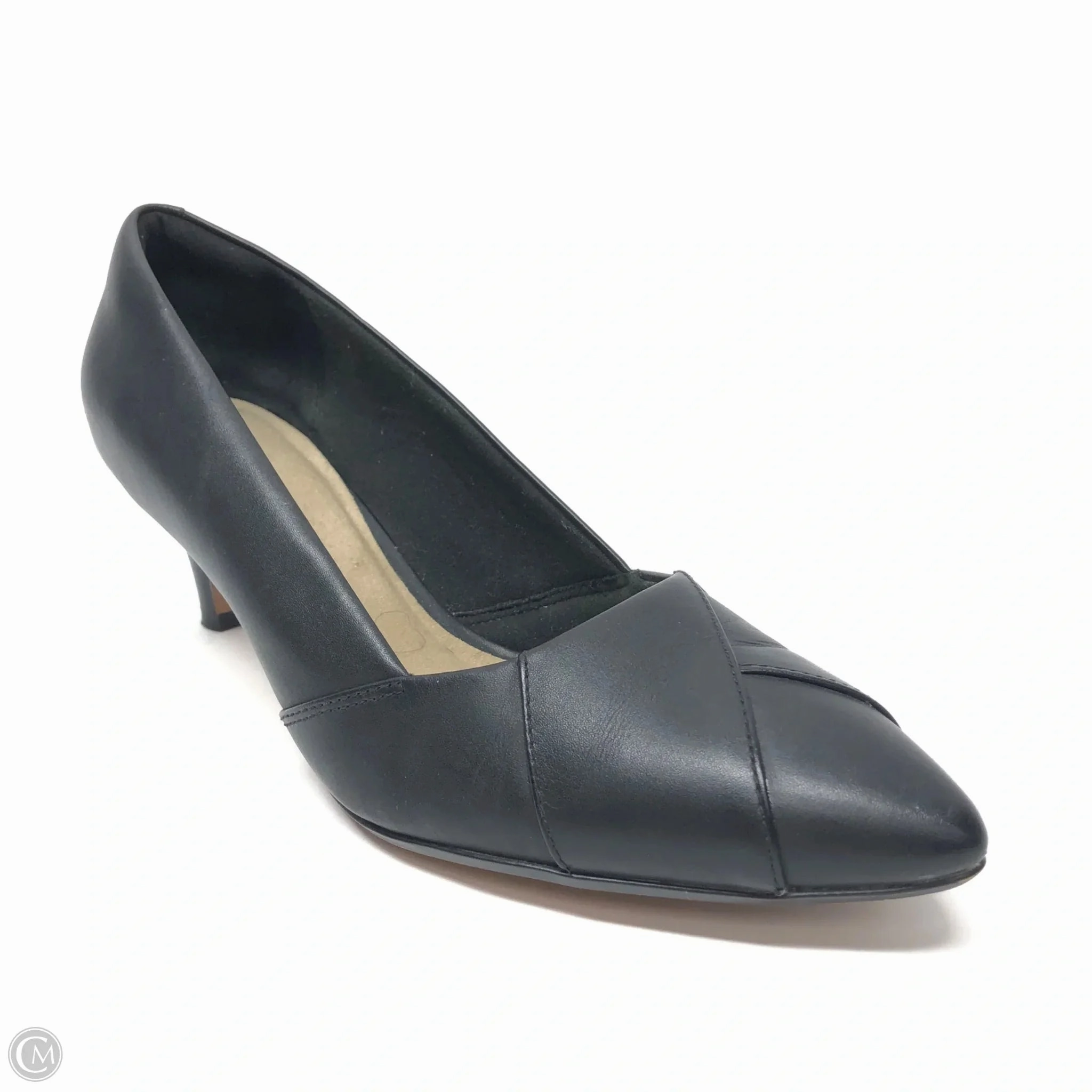 Shoes Heels Kitten By Clarks In Black, Size: 10 High Heels With Pearls