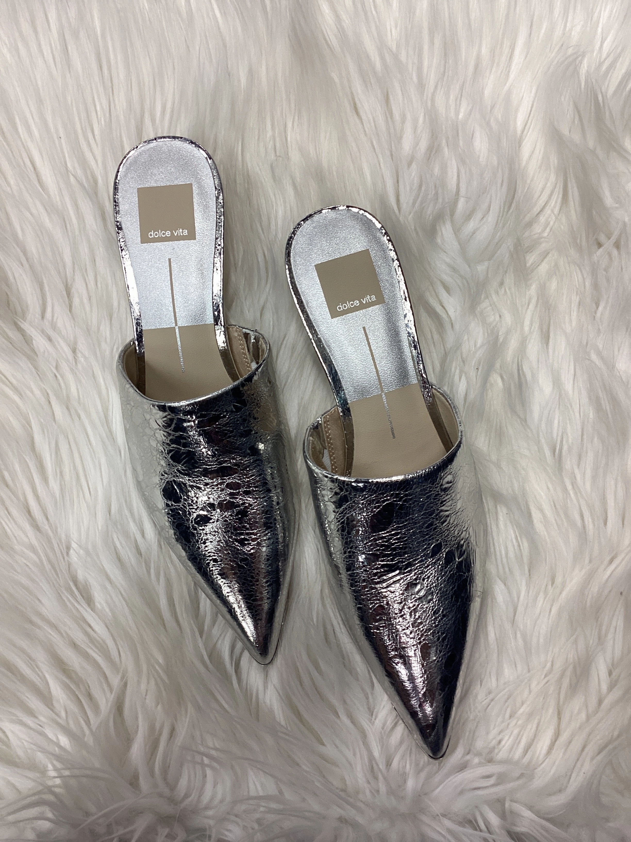 Low High Heels Shoes Heels Kitten By Dolce Vita In Silver, Size:8