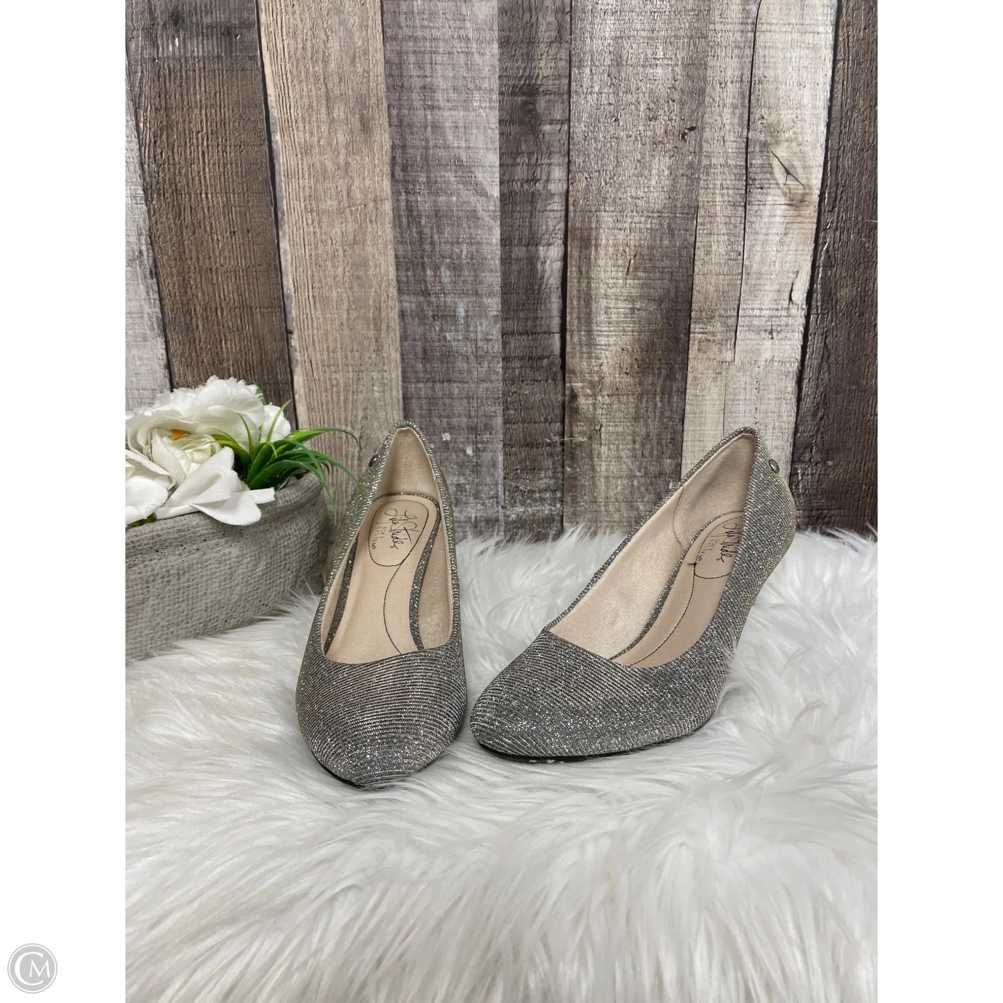 Shoes Heels Kitten By Life Stride In Silver, Size: 6.5 Thigh High Fur Heels