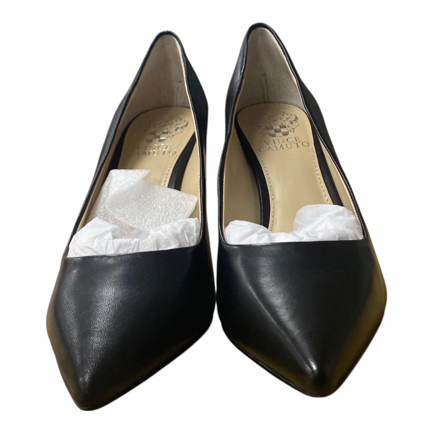 Low Heel Boots Knee High Shoes Heels Kitten By Vince Camuto In Black, Size:8