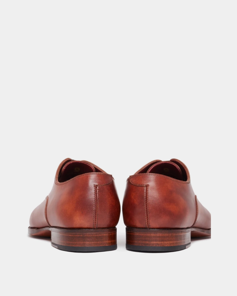 Wingtip Oxford Shoes Museum Cognac Cap Toe Oxford with Rubber Half Soles