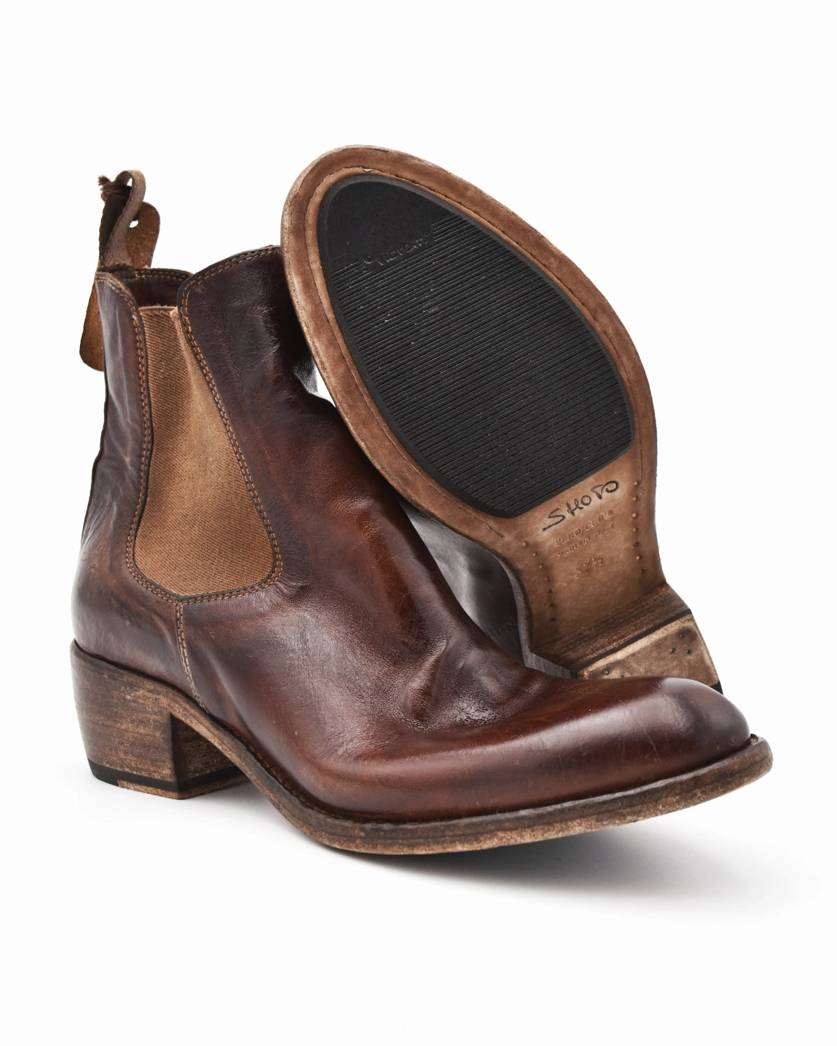 Shoto Chelsea Boot in Crinkled Mahogany Brown Josef Seibel Chelsea Boots