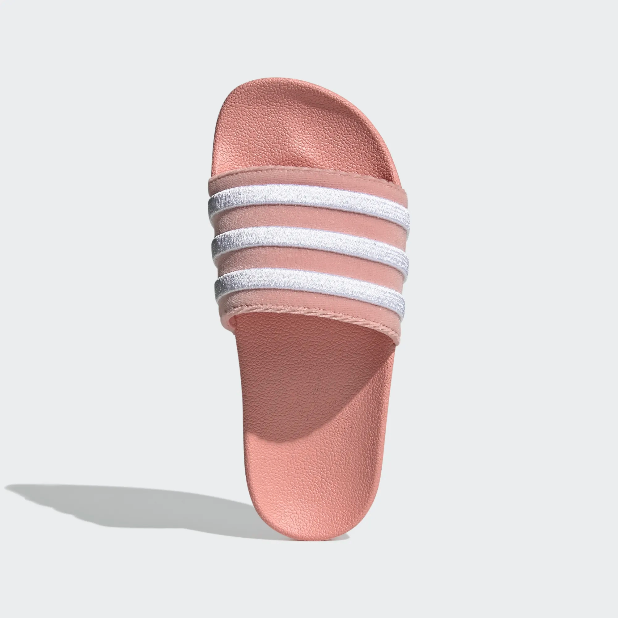 Peep Slippers Adidas Women's Adilette Slides - Wonder Mauve / Cloud White