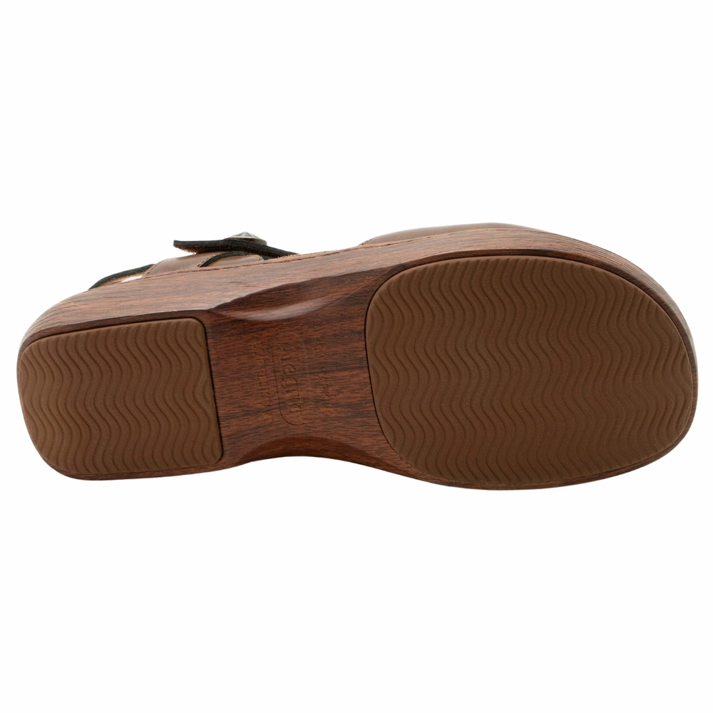 Alegria Opal Walnut Leather Shoe (Women's) Milf Clogs