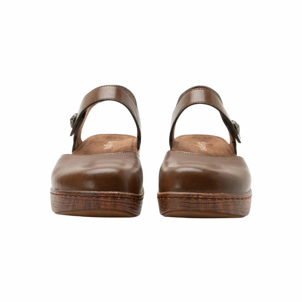 Willow Clogs Alegria Opal Walnut Leather Shoe (Women's)