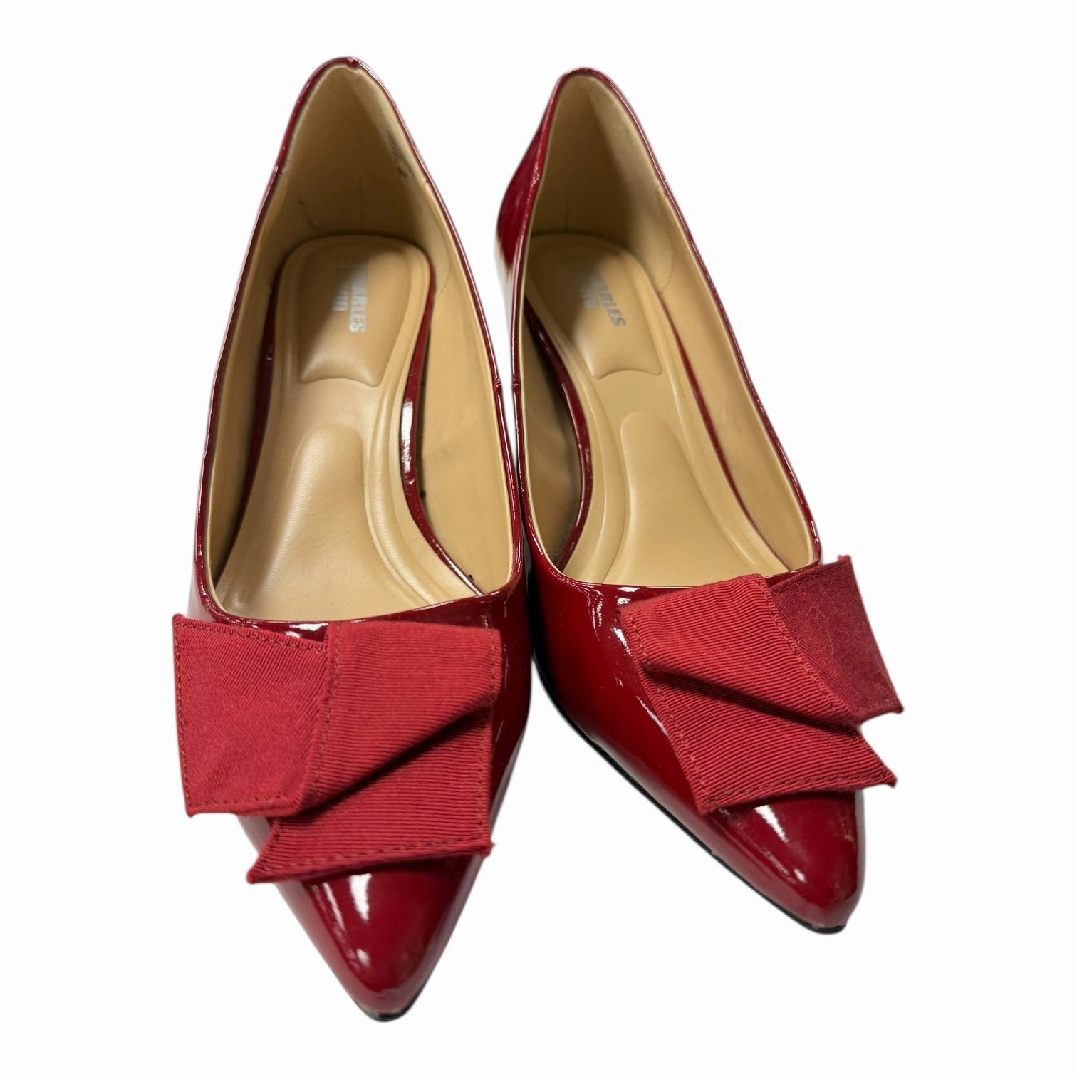Shoes Heels Kitten By Charles By Charles David In Red, Size:8 High Heel Platform Loafers