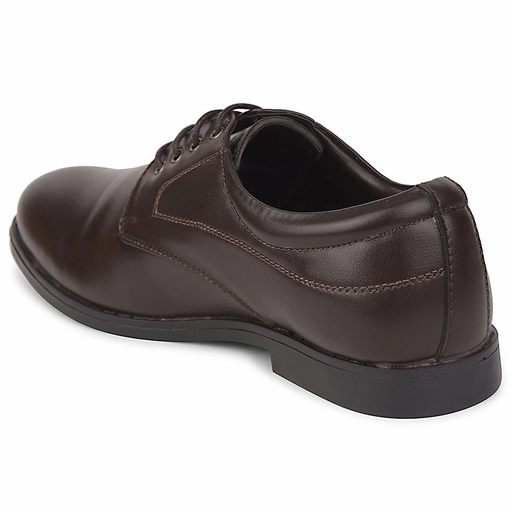 Fortune Brown Formal Lacing Derby Shoes For Men MAJESTIC-1 By Liberty Leather Oxford Lace Up Shoes