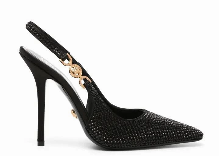 Versace Medusa '95 crystal slingback pumps High Heels With Soles
