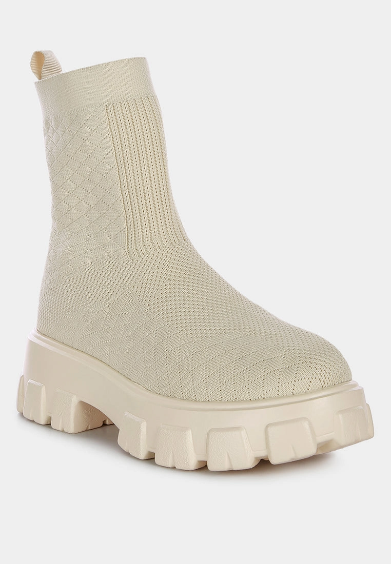 mallow stretch knit ankle boots George Boots