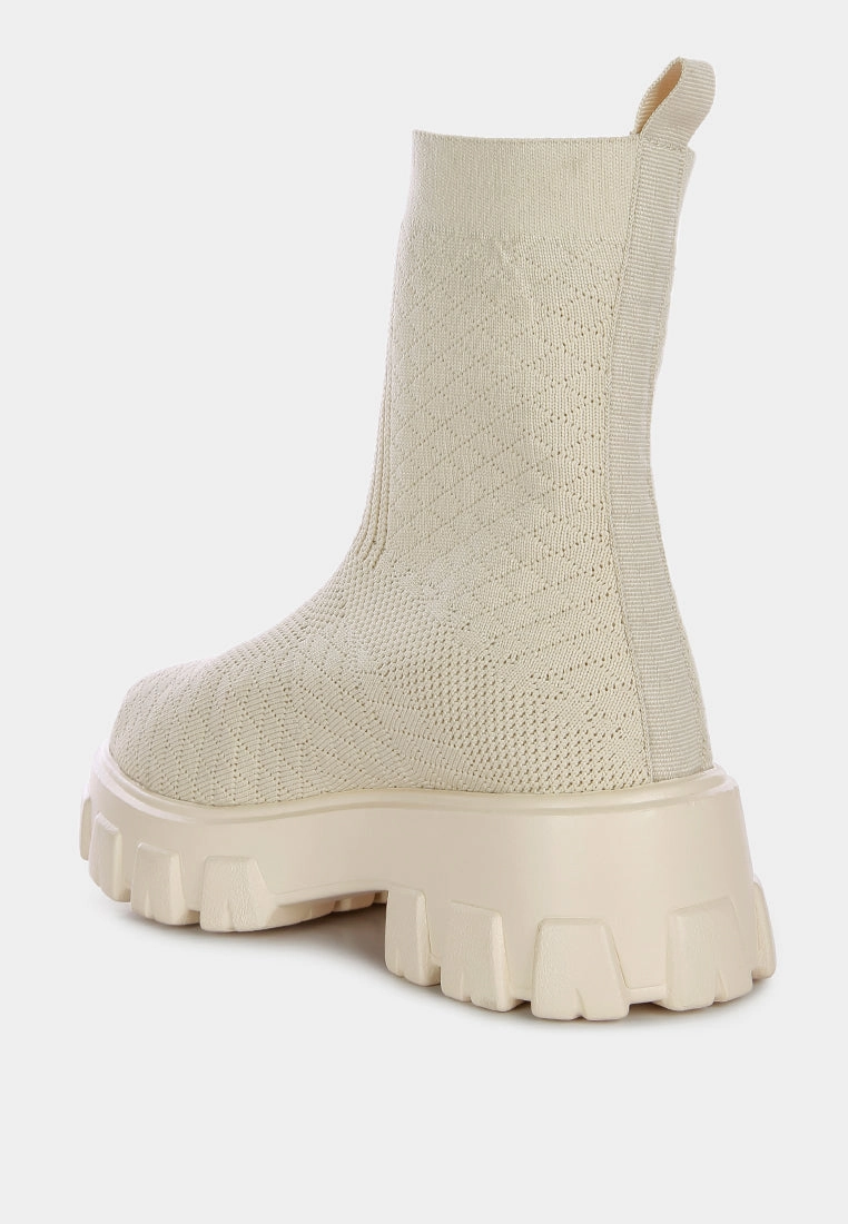 Gators Boots mallow stretch knit ankle boots