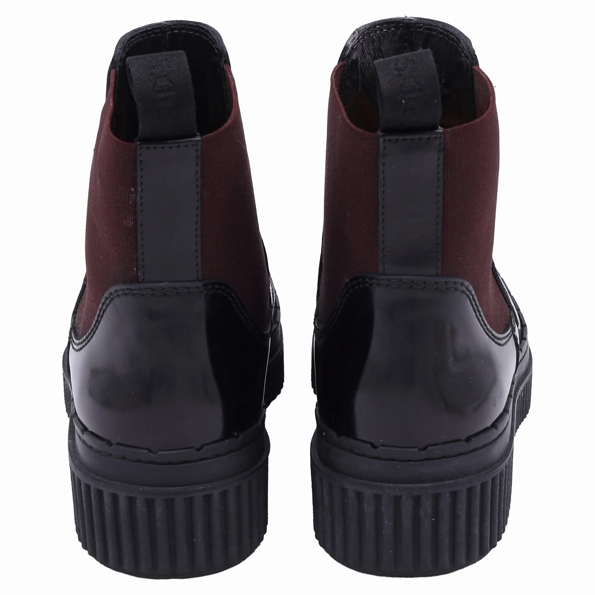 Leather Pull-on Chelsea Boots Tod's Chelsea Ankle Boots in Black and Burgundy Leather