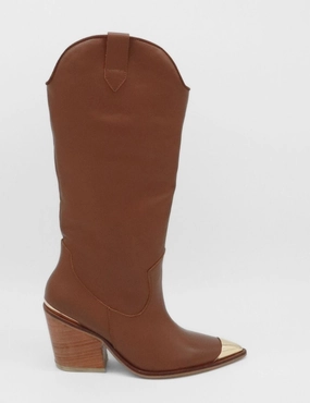 Prince knee-high 2-in-1 convertible boots in brown suede & leather women's shoes Knee High Leather Boots Heel