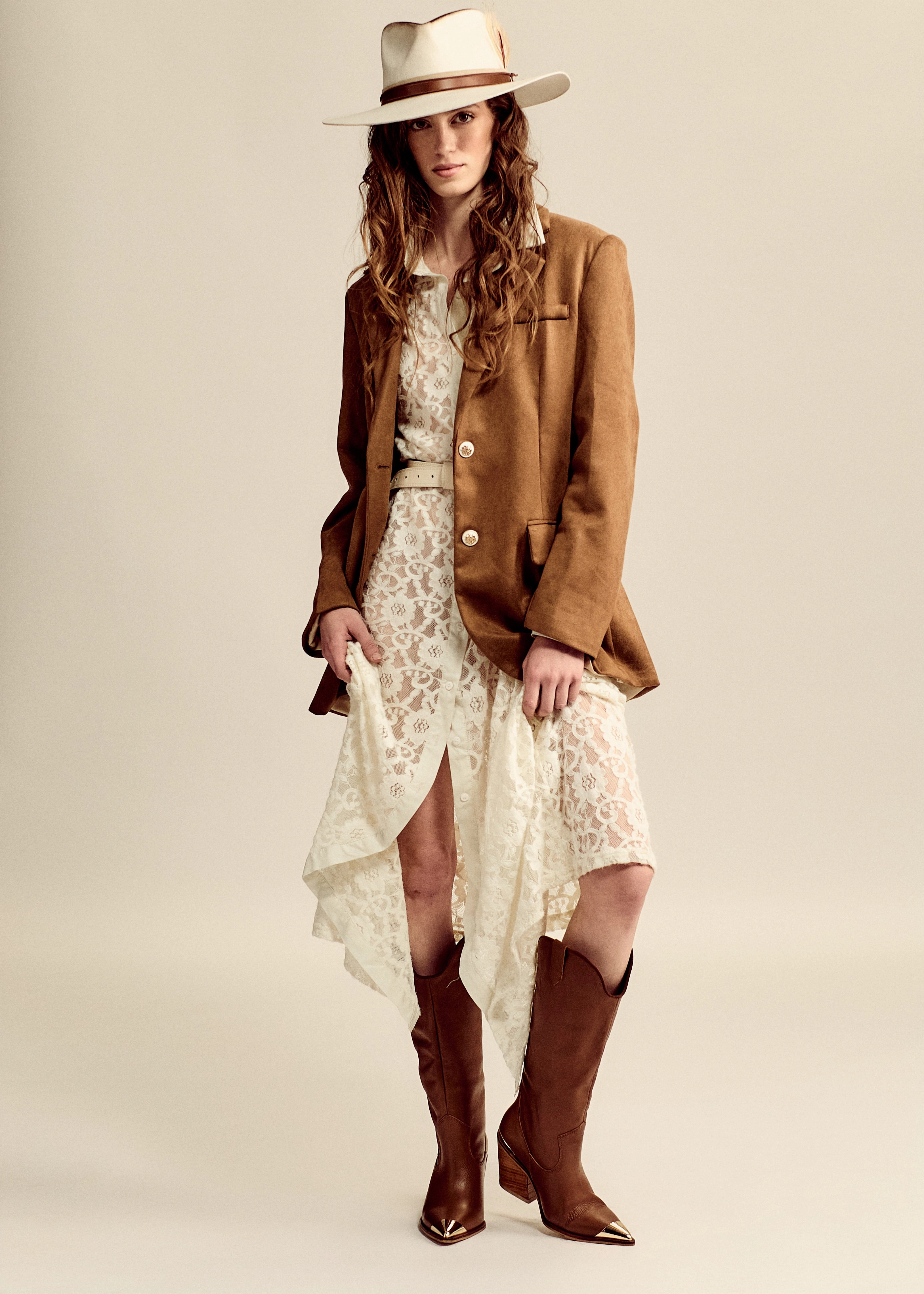 Knee High Size 12 Boots Prince knee-high 2-in-1 convertible boots in brown suede & leather women's shoes