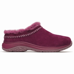 Merrell Encore Ice 5 Dark Cherry Suede Clog (Women's) Shoe Carnival Clogs