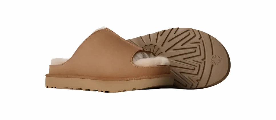 Slippers From Kohls UGG Women's Greenport Slide Casual Fur-Lined Slippers - Chestnut