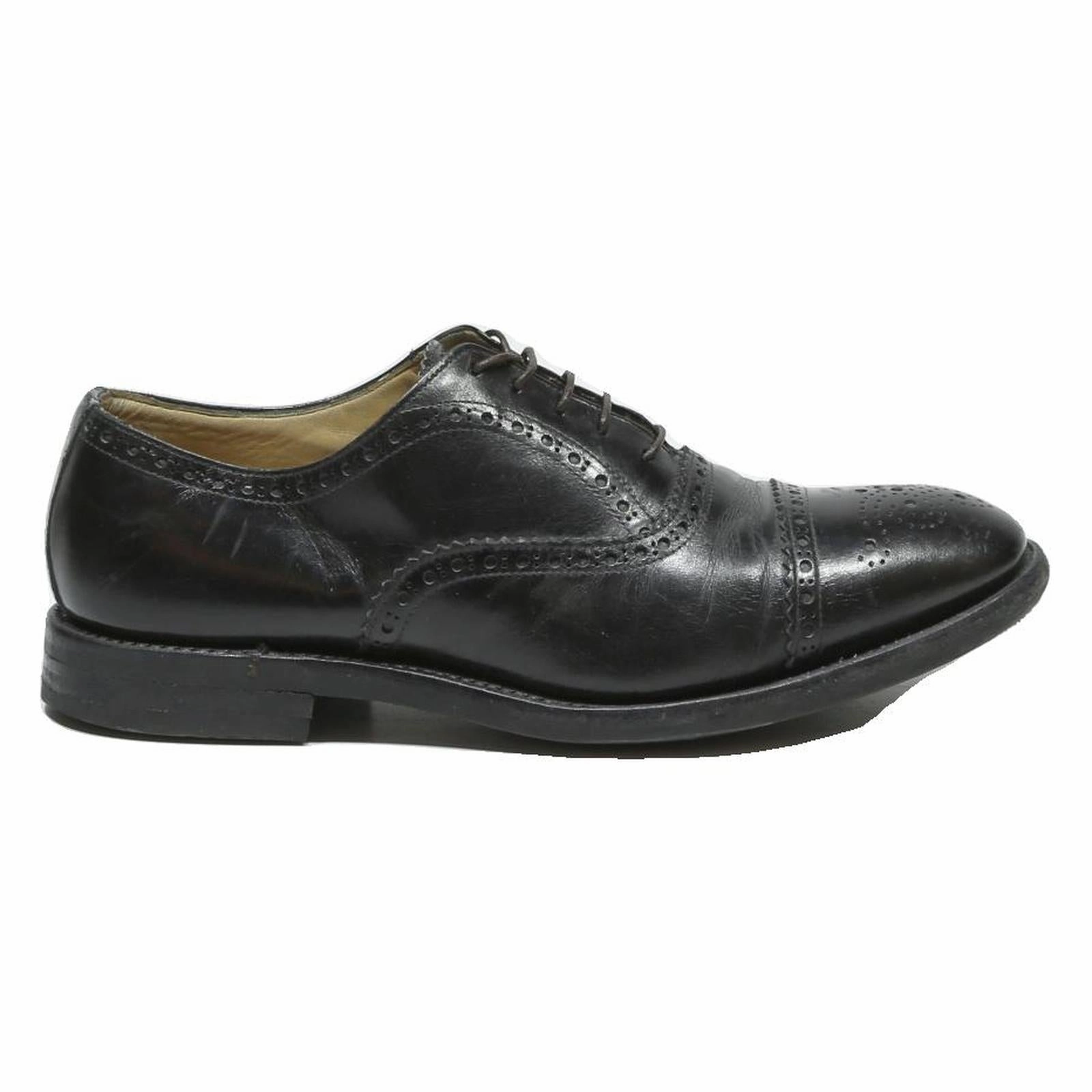 IL GERGO Mens Leather Brogues Black UK 8 Lace-Up Classic Formal Shoes Clarks Originals Brogues