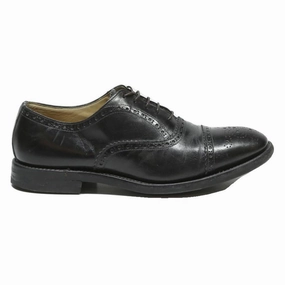IL GERGO Mens Leather Brogues Black UK 8 Lace-Up Classic Formal Shoes Chapman & Moore Brogues