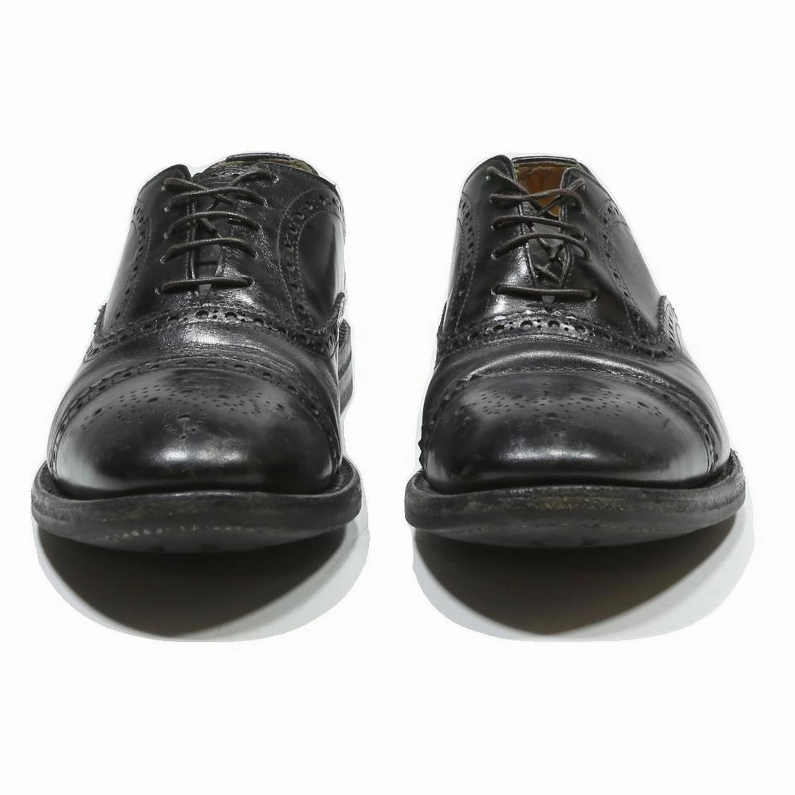 Glitter Brogues Shoes IL GERGO Mens Leather Brogues Black UK 8 Lace-Up Classic Formal Shoes