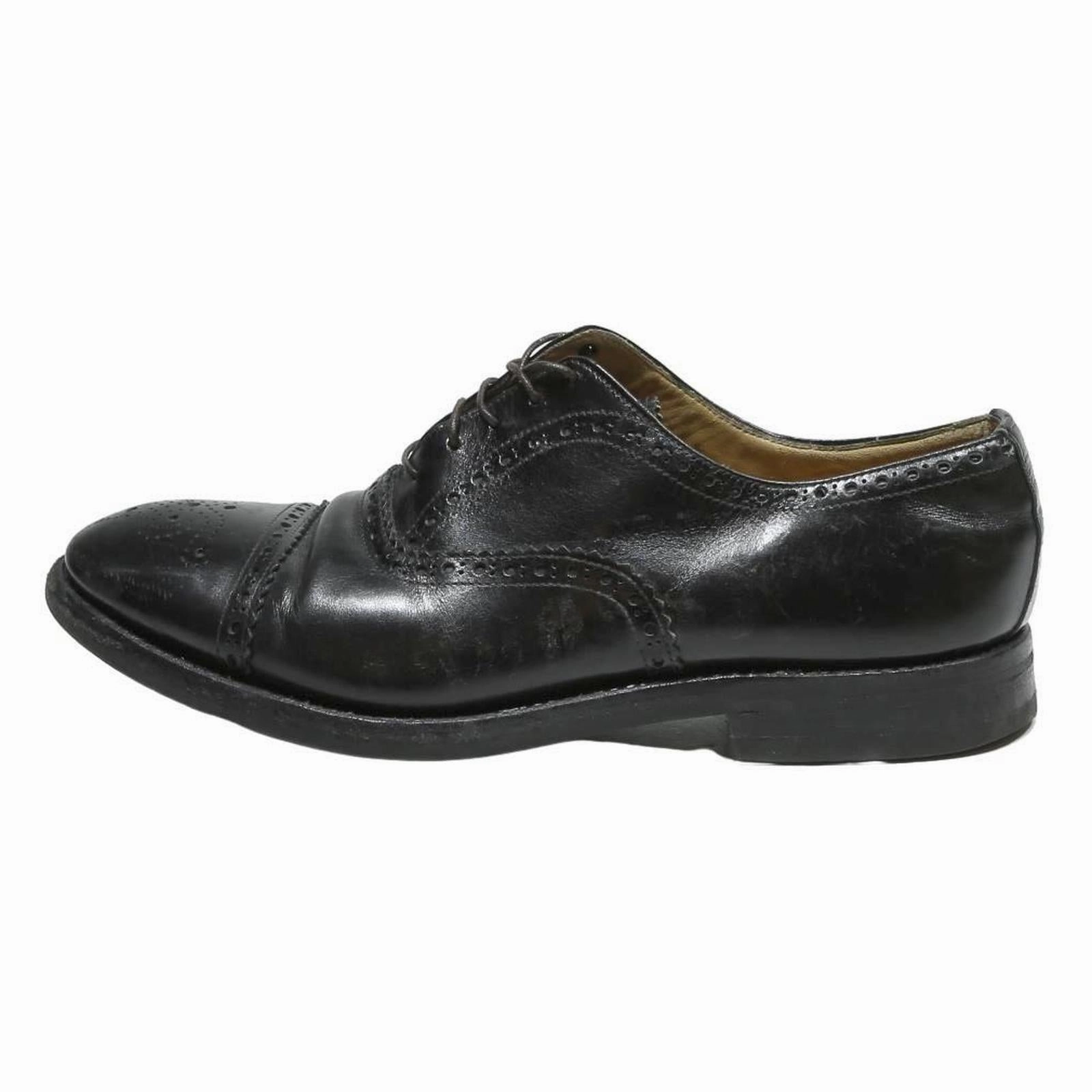 IL GERGO Mens Leather Brogues Black UK 8 Lace-Up Classic Formal Shoes Tan Brogue Shoe