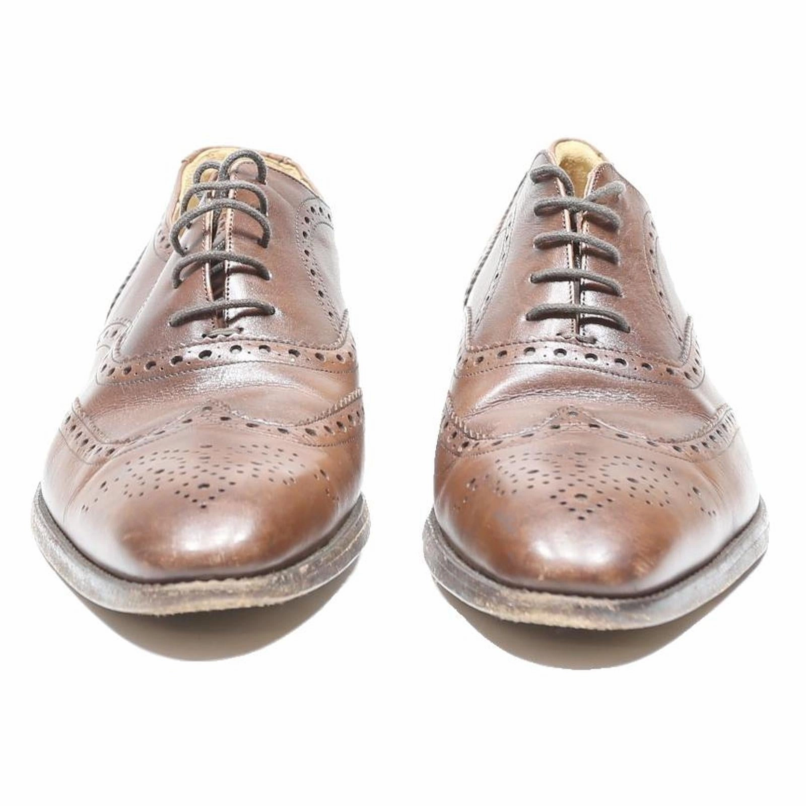 Brogue Schuhe SHOEPASSION Mens Leather Brogue Shoes Brown UK 8.5 Classic Dress Formal