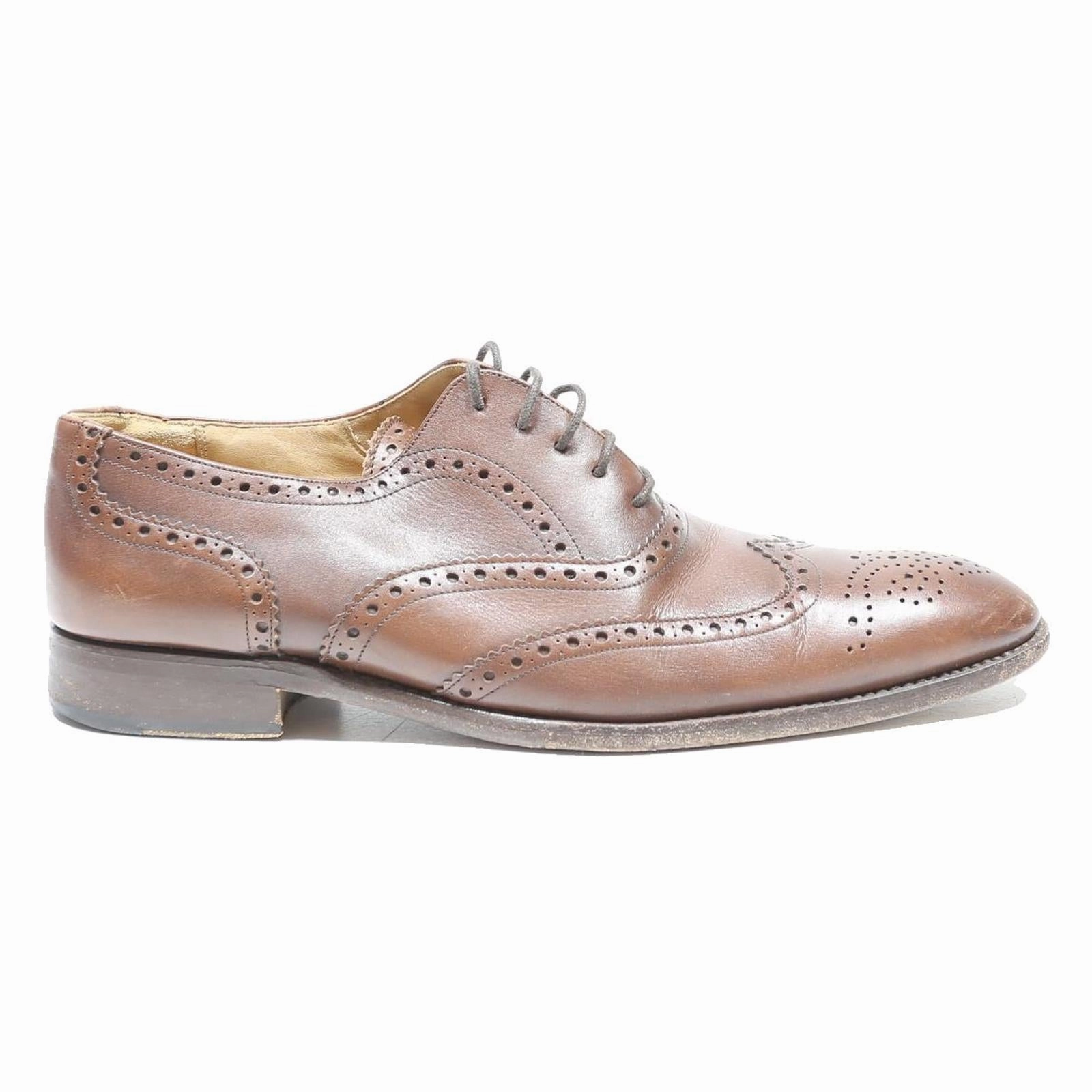 SHOEPASSION Mens Leather Brogue Shoes Brown UK 8.5 Classic Dress Formal Oxford Shoes And Difference