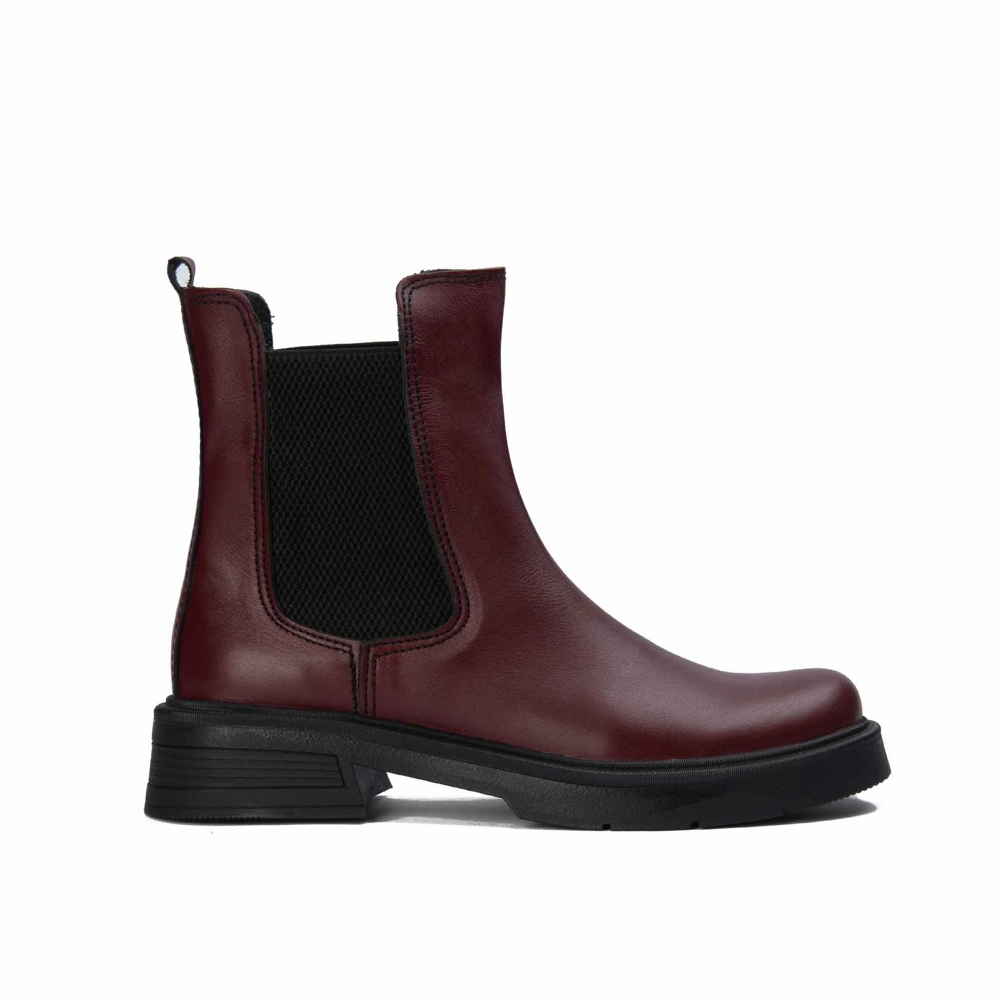 Size 5.5 Chelsea Boots Brio Urban Rover Natural Leather Boot-Burgundy