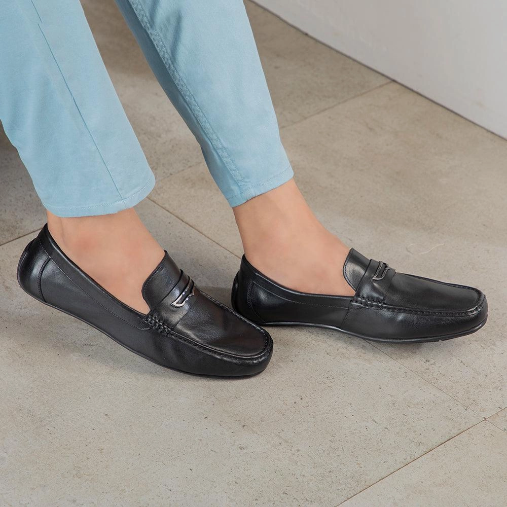 The Yodry Black Men's Leather Driving Loafers Tresmode Loafers Gq