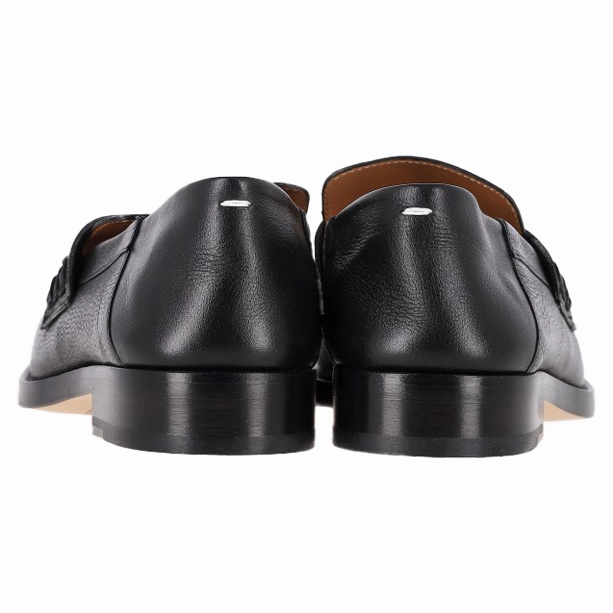 Pennies In Penny Loafers Maison Margiela 4-Stitch Loafers in Black Leather