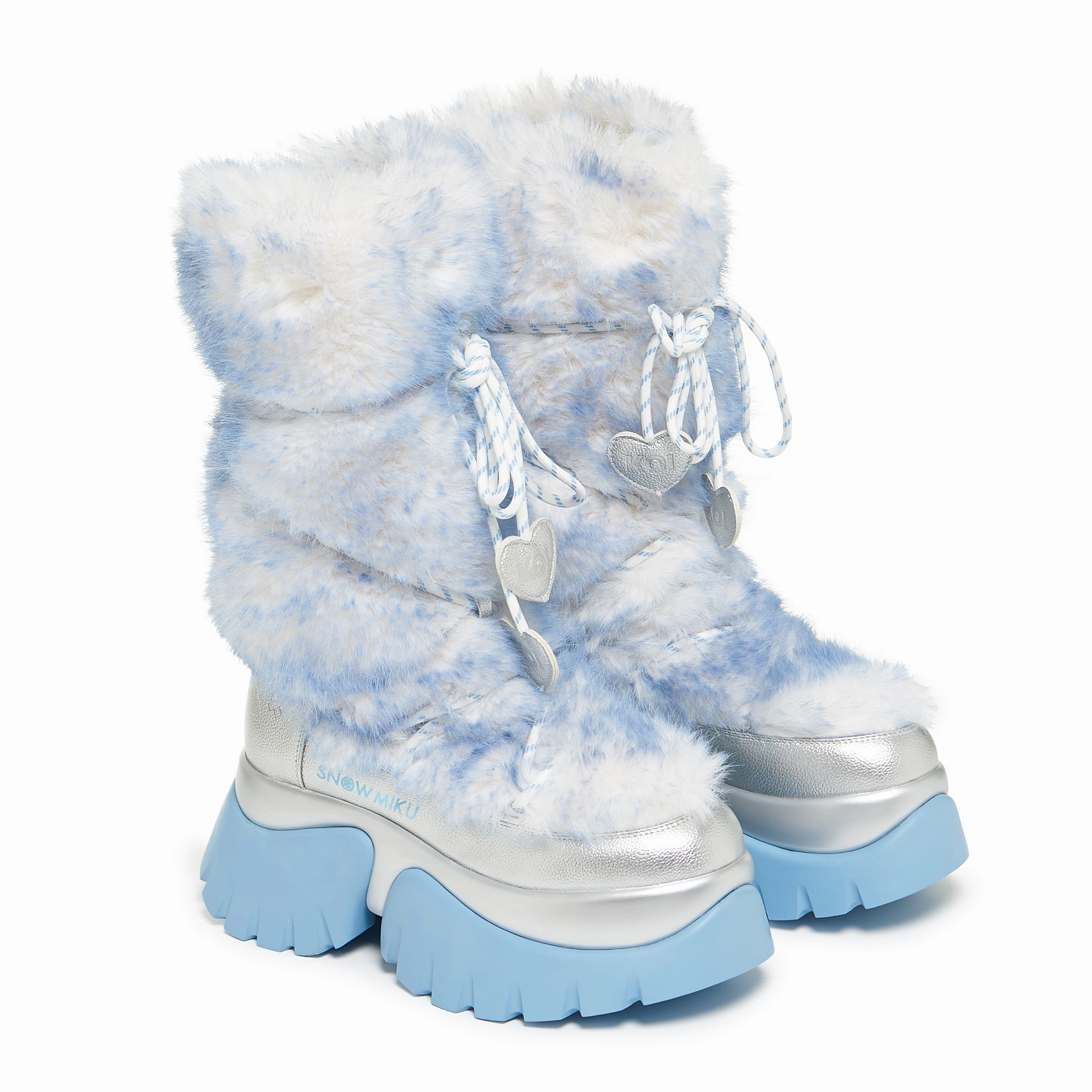 Slouch Suede Knee High Boots SNOW MIKU Fluffy Monster Long Boots