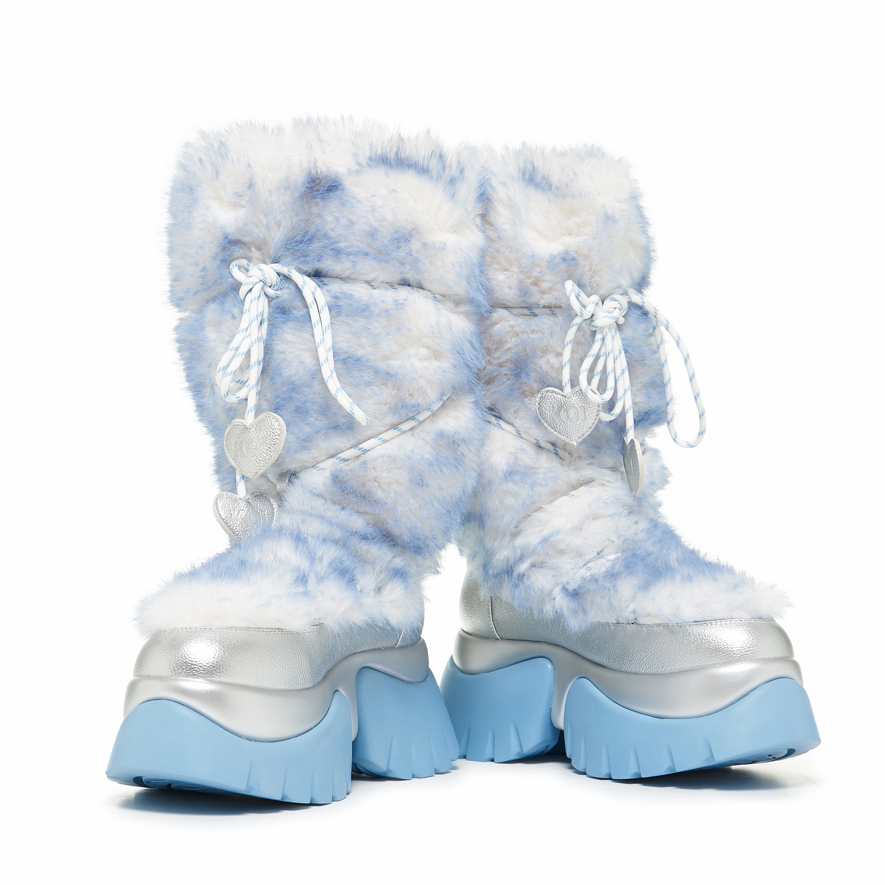 Petite Over Knee High Boots SNOW MIKU Fluffy Monster Long Boots