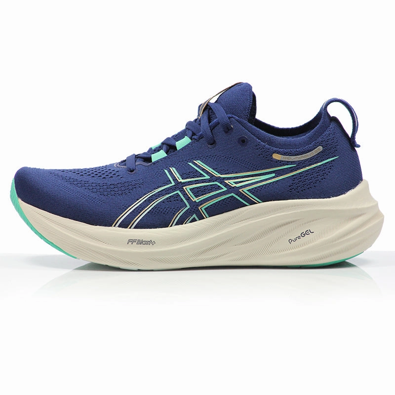 Running Shoe Release Calendar Asics Gel Nimbus 26 Men's Running Shoe - Evening Teal/Light Mustard