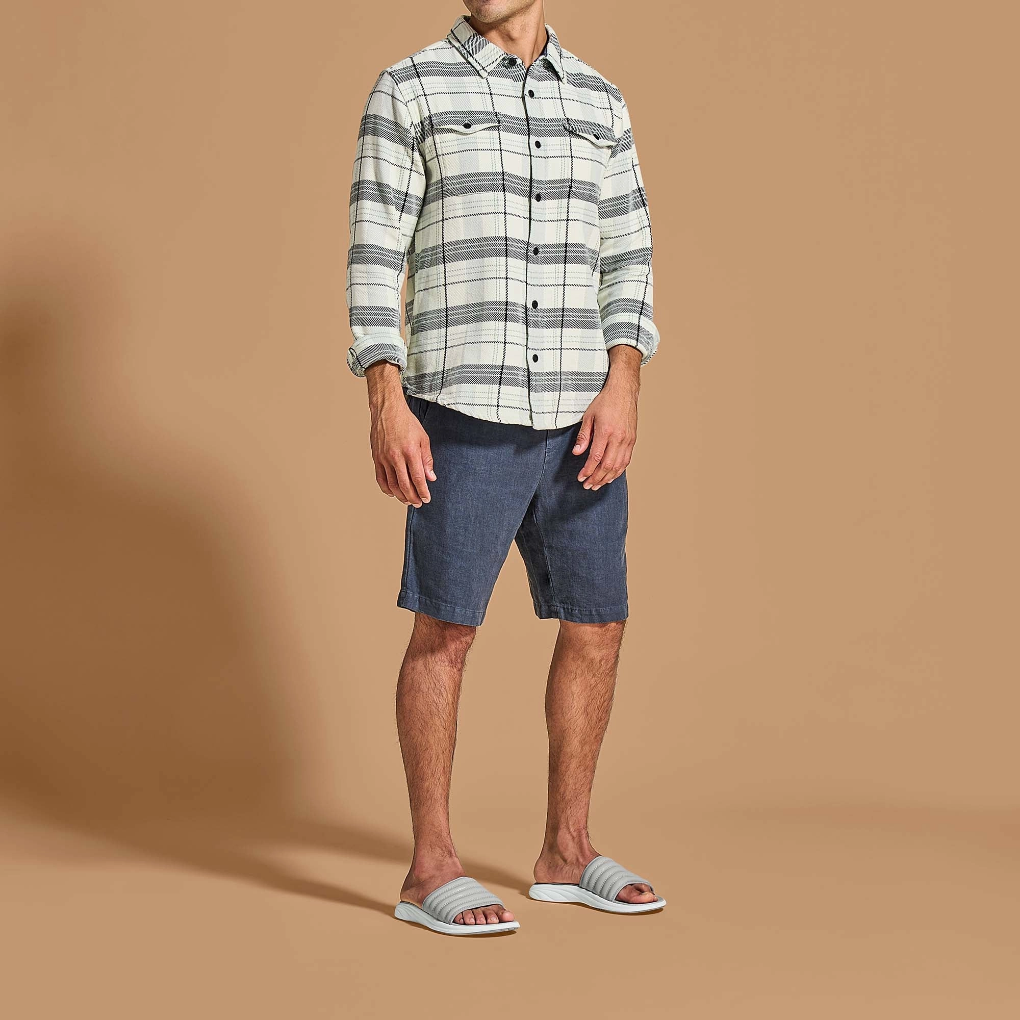 Shearling Clog Slippers Komo Slide - Mist Grey