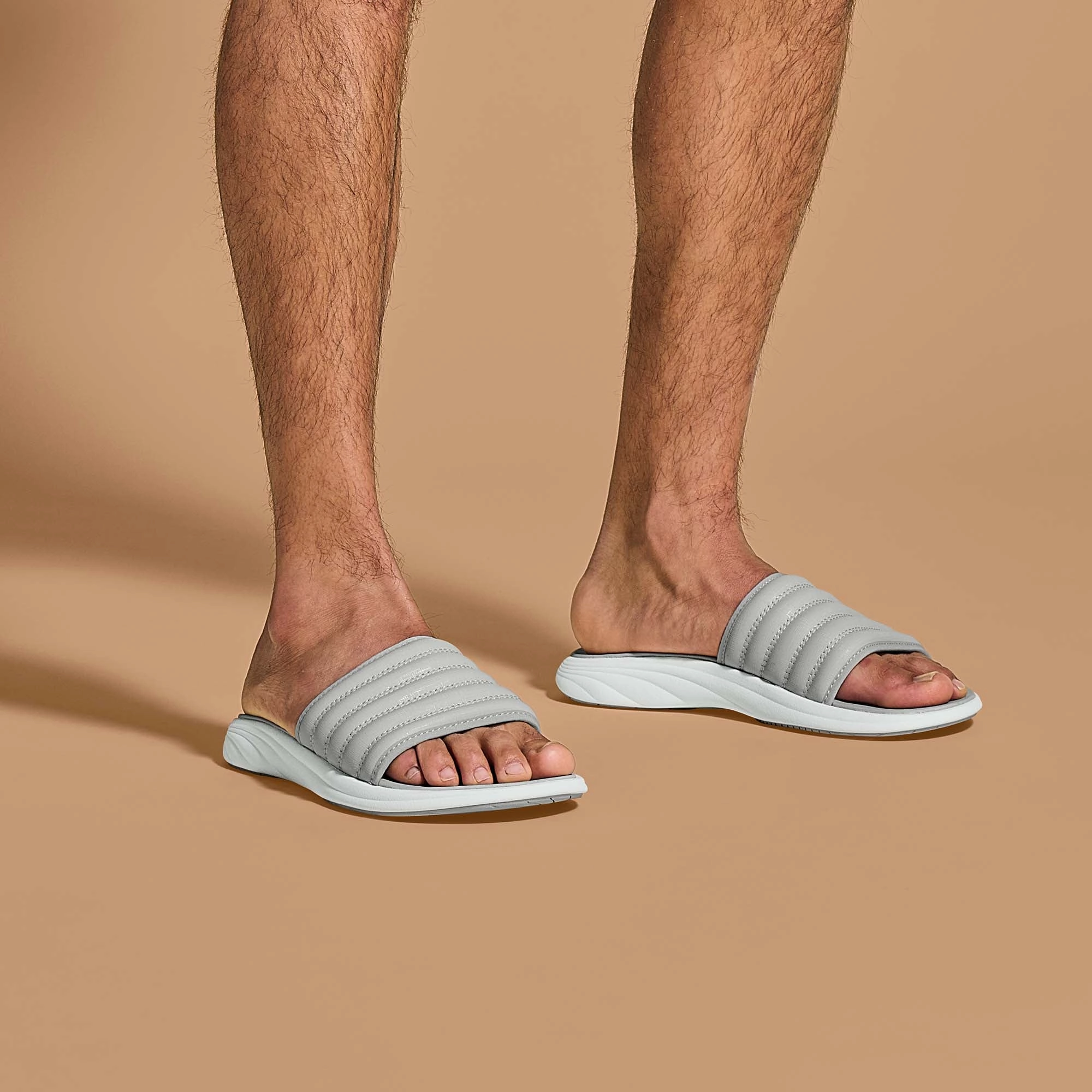 Soft Bottom Slippers Komo Slide - Mist Grey