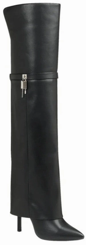 Over The Knee Fold Over High Heel Dreesy Boots Knee High Boots With Stiletto Heel
