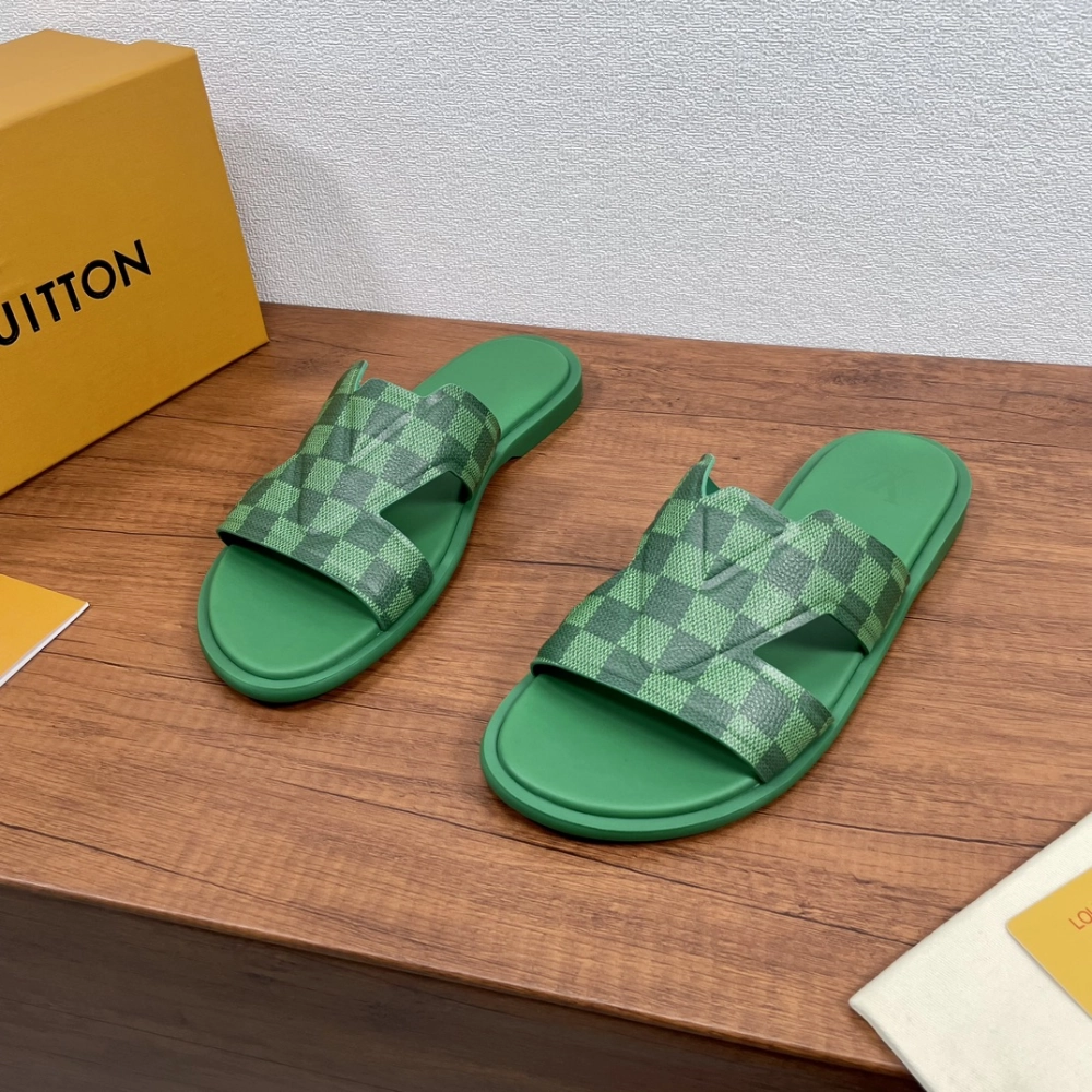 Warm Weather Slippers Oasis Mule Green Designer Slides & Sandals for Men