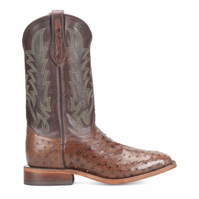 No Boundaries Boots Rancher 12 Inch Full Quill Ostrich Square Toe Cowboy Boots