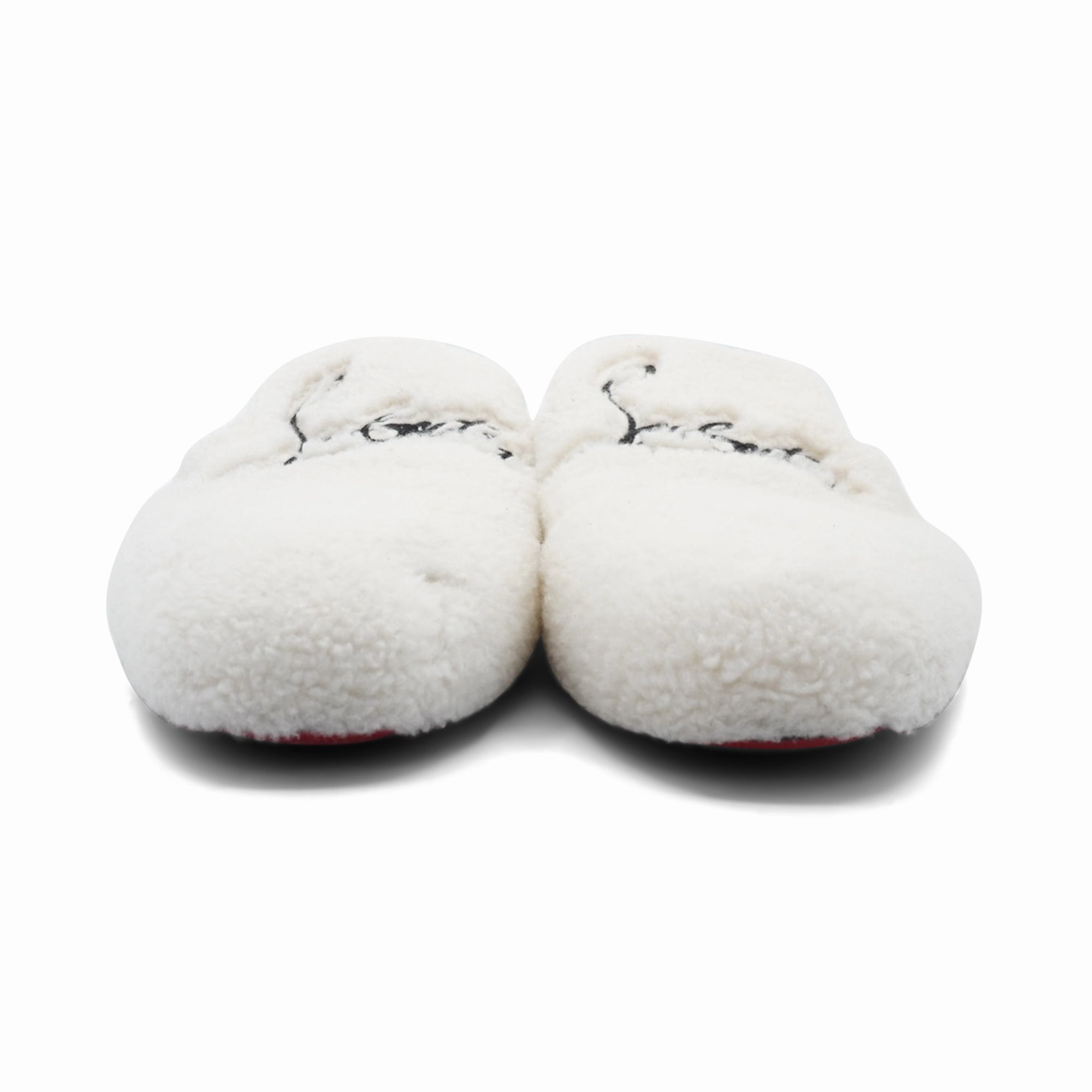 Flip Flop Fuzzy Slippers Christian Louboutin 'Coolito' Shearling Slides - Men's 40.5