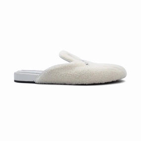 Christian Louboutin 'Coolito' Shearling Slides - Men's 40.5 Mog Slippers Ffxiv