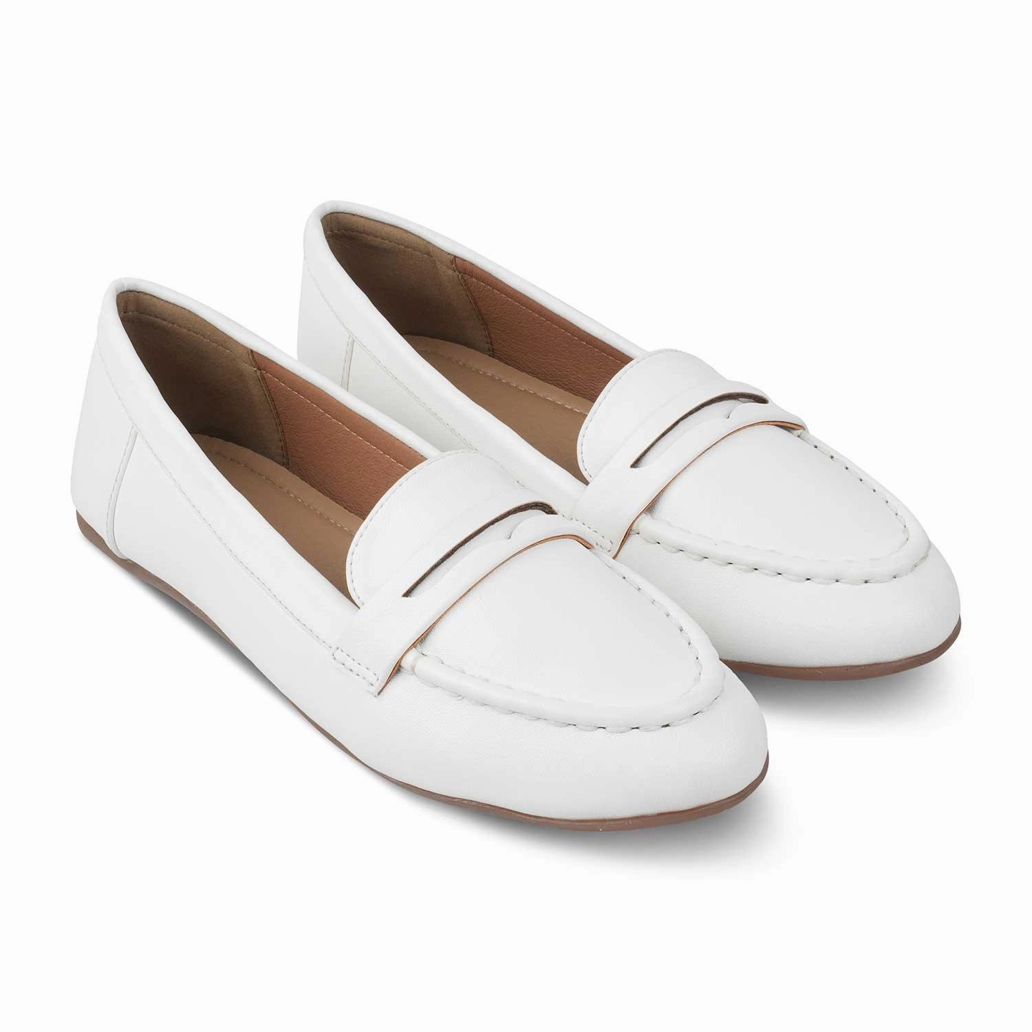 The Snap White Women's Casual Loafers Tresmode Used Loafers
